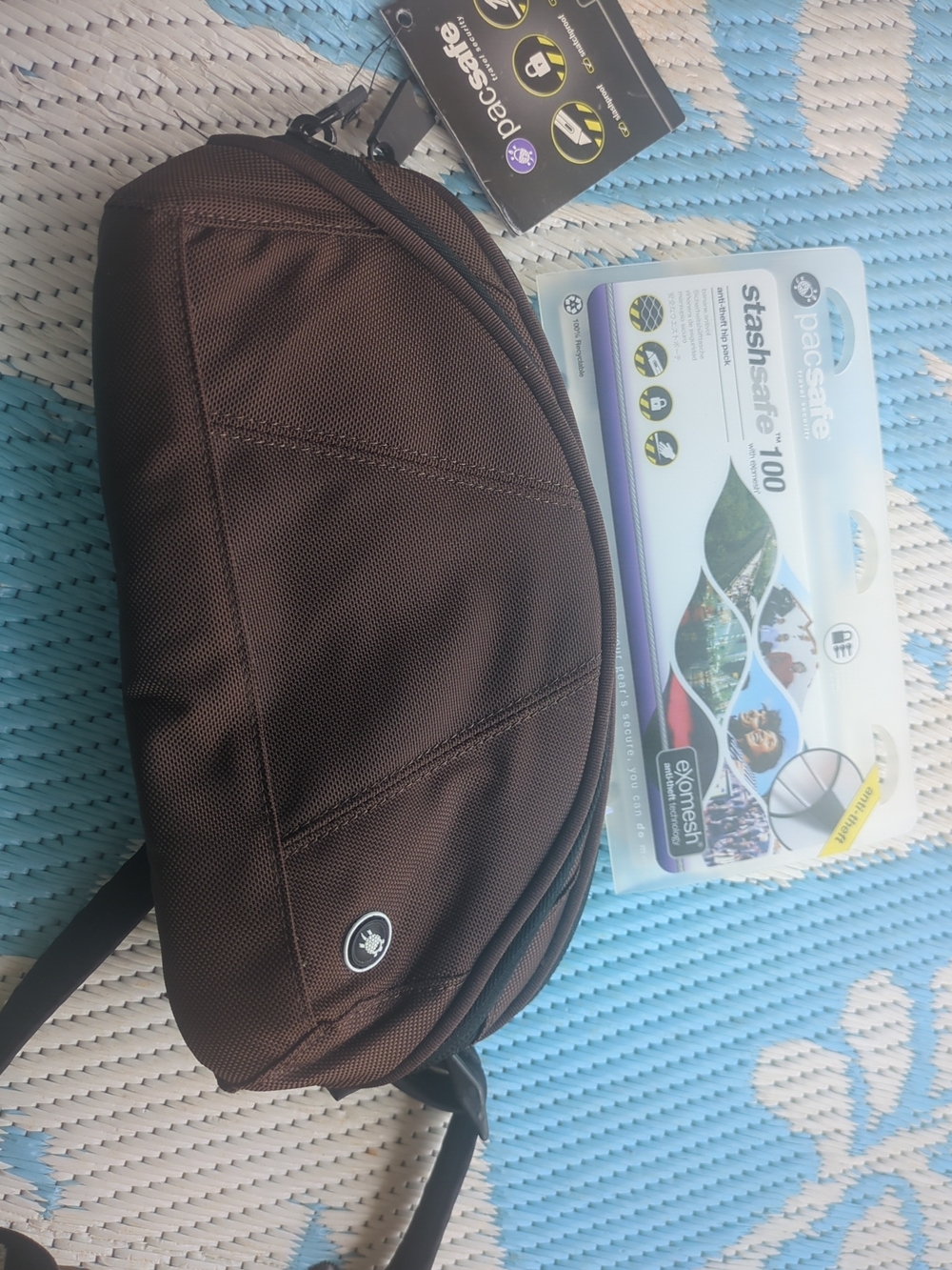 Pacsafe Men’s Brown Anti-Theft Waist Bag